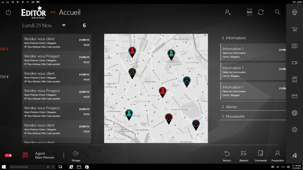 Menu de navigation principale replié Menu de navigation principale replié de l'application IMA Éditor Group , User Interface Design par kero