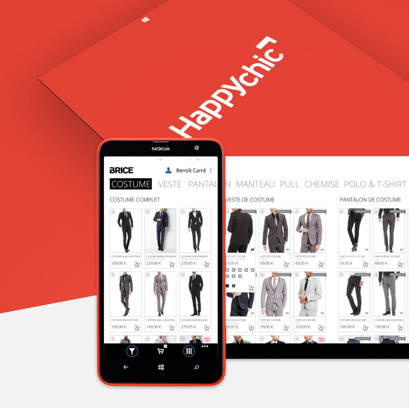 Application métier Aide à la vente & Caisse mobile user interface design kero
