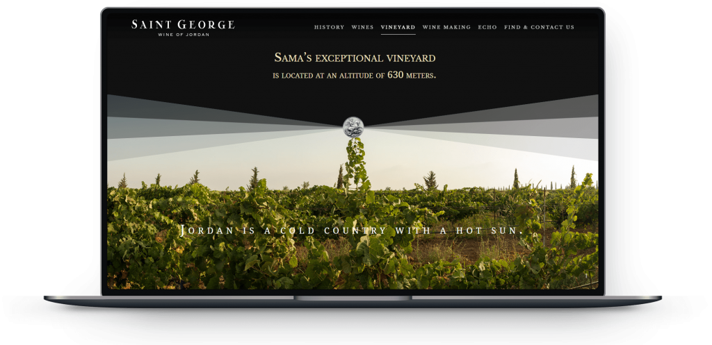 Wineyard (laptop) Wineyard Saint George Wine of Jordan laptop user interface design kero