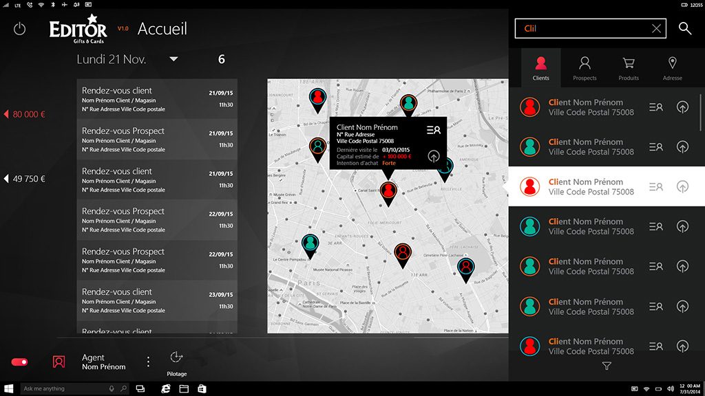 Module de recherche prédictive Module de recherche prédictive de l'application IMA Éditor Group, User Interface Design par kero