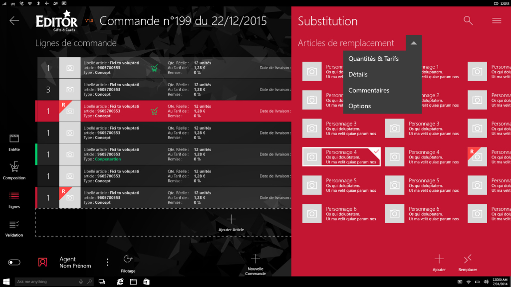 Substitution produit de l'application IMA Éditor Group, User Interface Design par kero