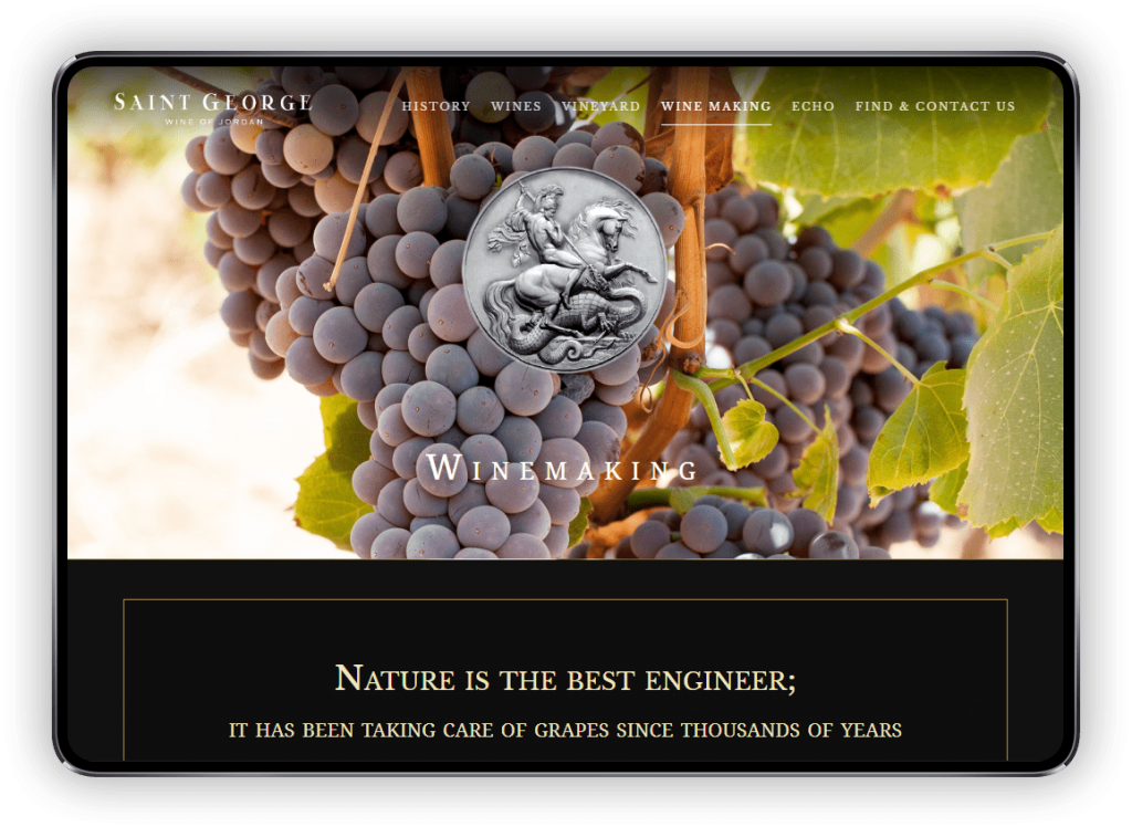 Wine making Wine making Saint George Wine of Jordan desktop user interface design kero